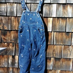 Pink Flower Power! Overall's size 6.